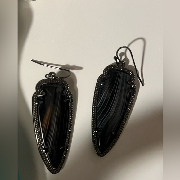 Kendra Scott Black Teardrop Earrings - Picture 2 of 2